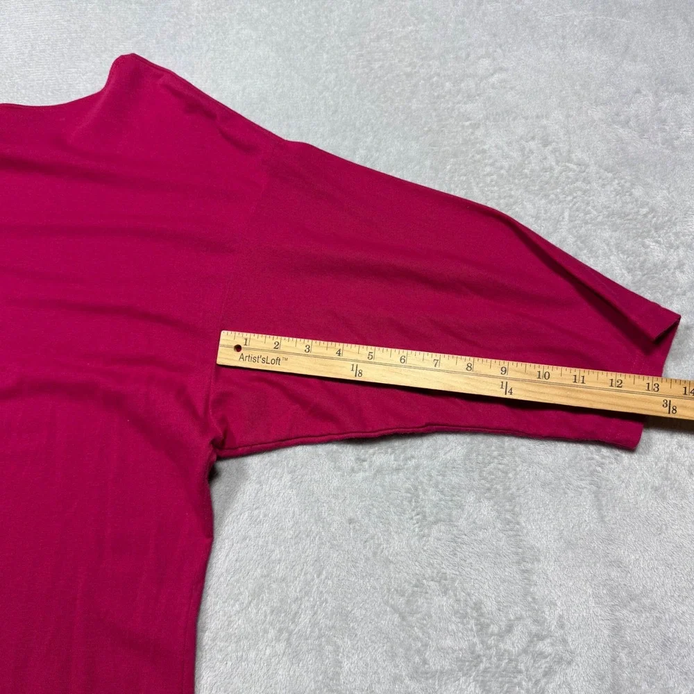 Vintage 90s Magenta Pink Cotton Blend Peplum Tunic and Floral Pants Set XL Artsy